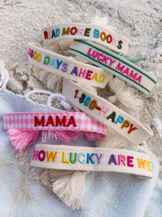 Read More Books Embroidered Bracelet