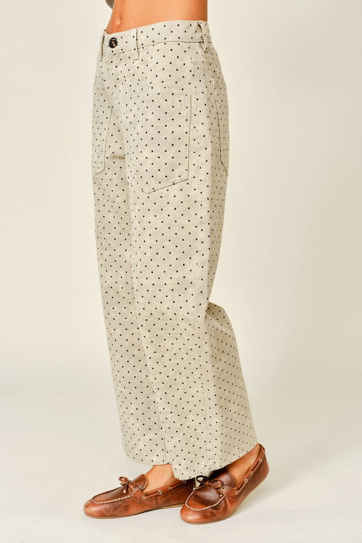 Lucy Polka Dot Barrel Pants