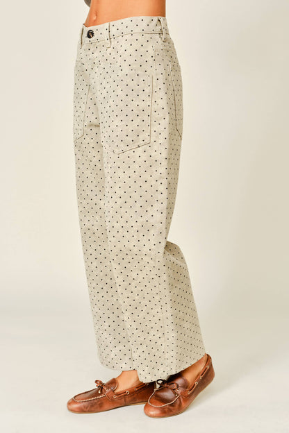 Lucy Polka Dot Barrel Pants