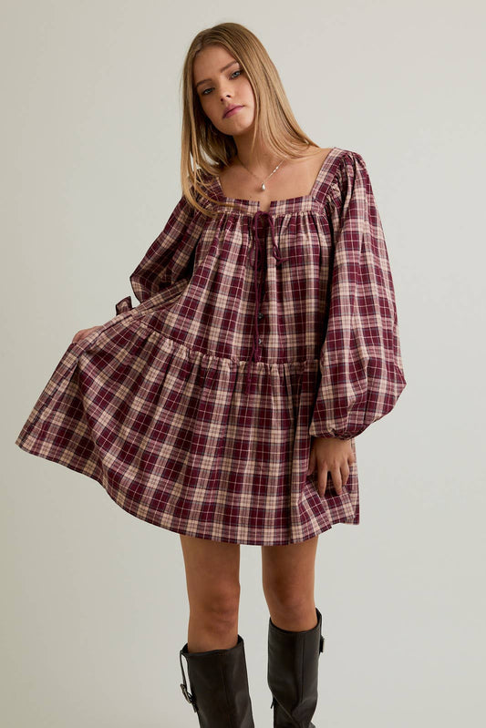 Rae Flannel Mini Dress