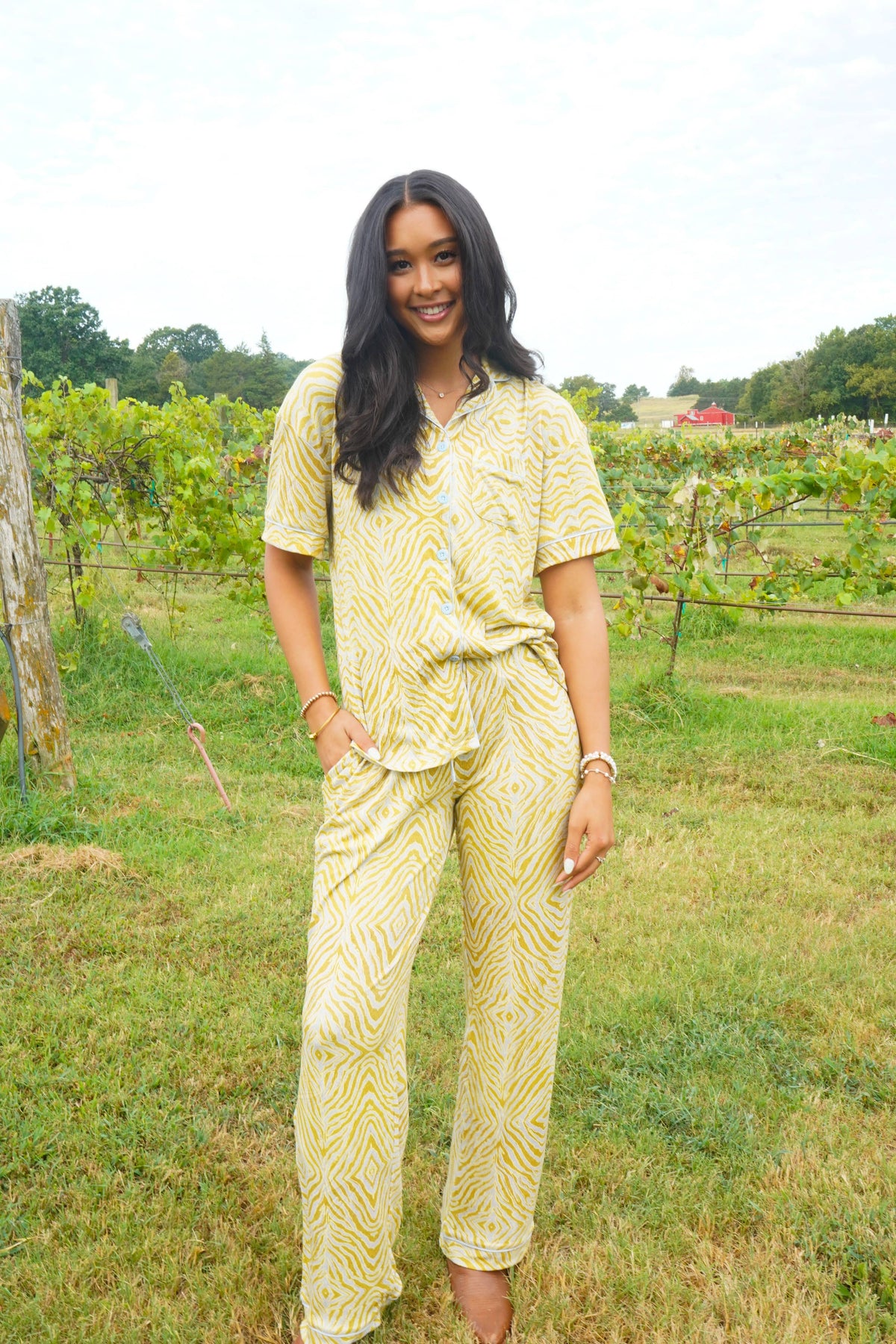 Chartreuse Zebra | Pajama Set