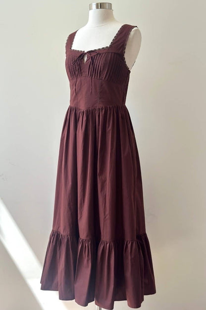Georgia Lace Trim  Midi Dress