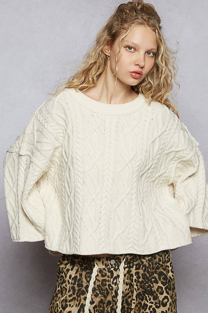 Sadie Cable Knit Short Sleeve