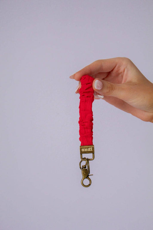 Mimi Ruffle Keychain Wristlet