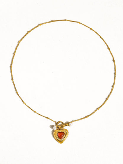 Havana Vintage Heart Necklace | Waterproof Jewelry