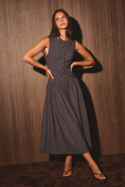 Meg Button Down Midi Dress