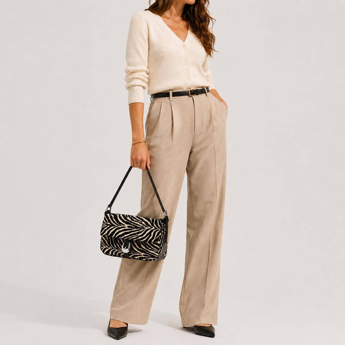 Gloria Zebra Shoulder Bag