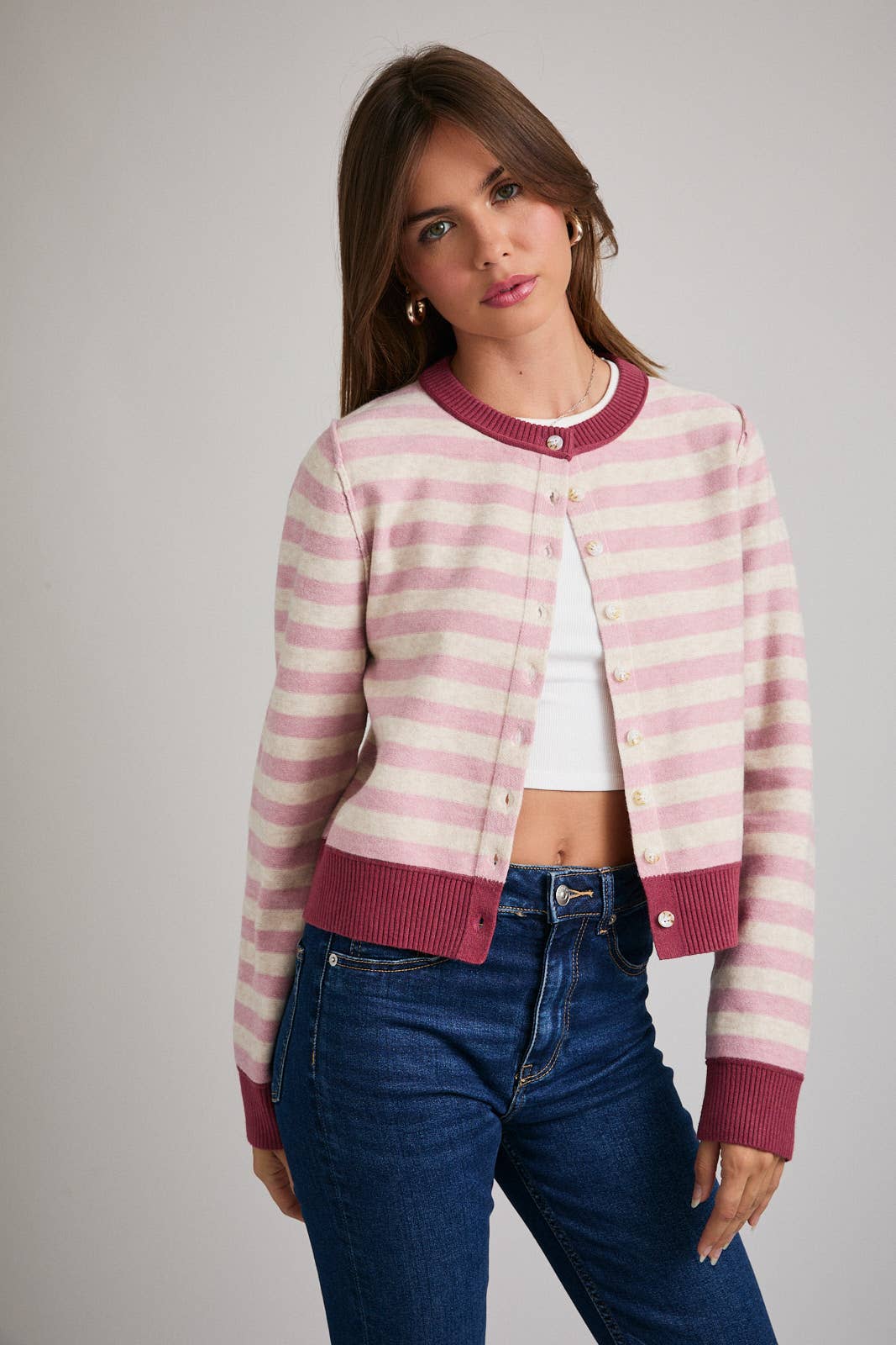 Lucy Stripe Cardi