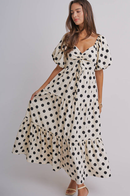 Liana Polka Dot Maxi Dress