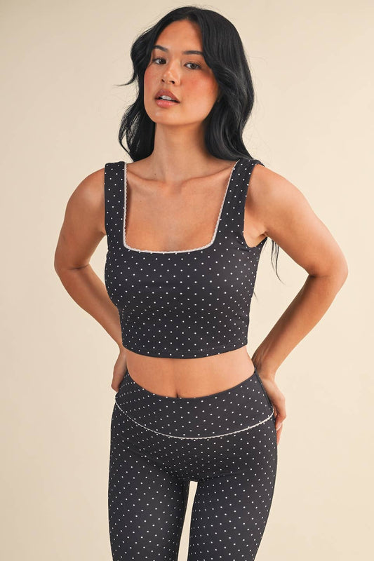Polly Polka Dot Print Crop Tank