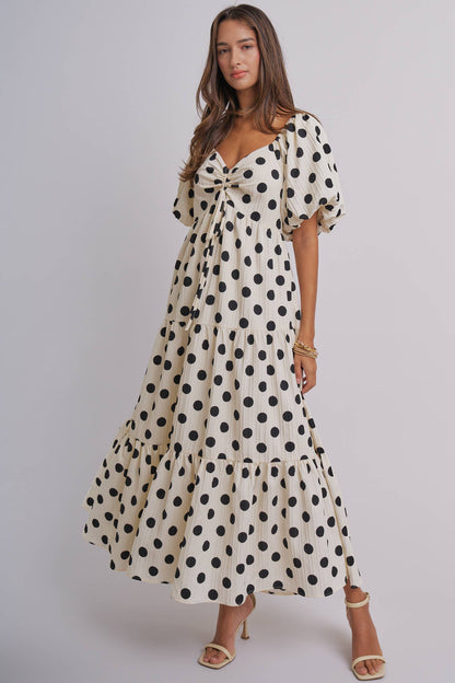 Liana Polka Dot Maxi Dress