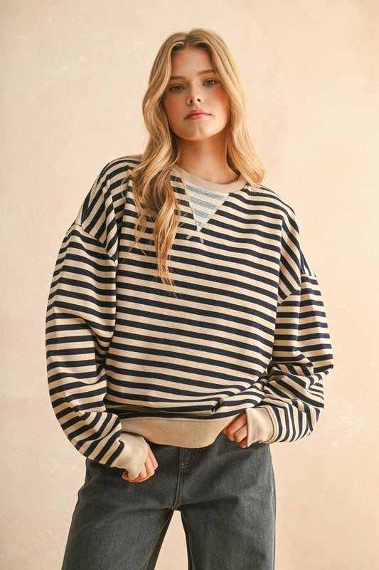 Jenna Striped Pullover