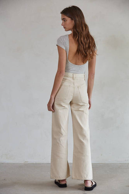 Reeve Ribbed Open Back Bodysuit