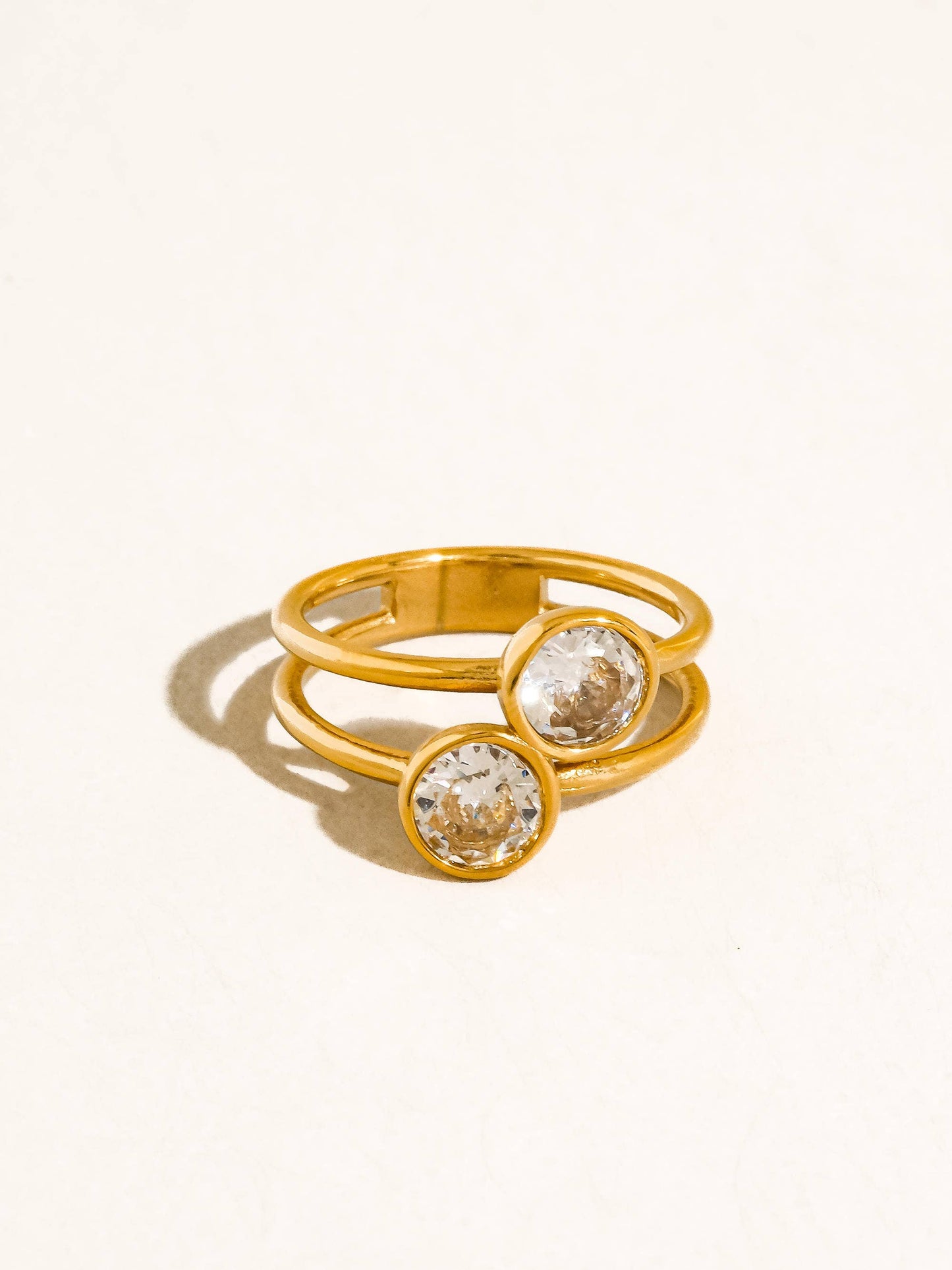 Hollis Double Stone Ring | Waterproof Jewelry