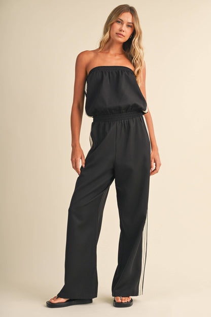 Tori Track Stripe Jumpsuit