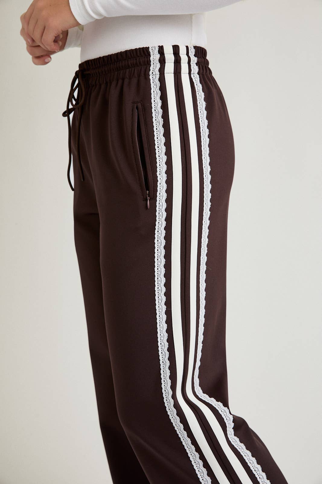 Maddie Lace Trim Track Pants