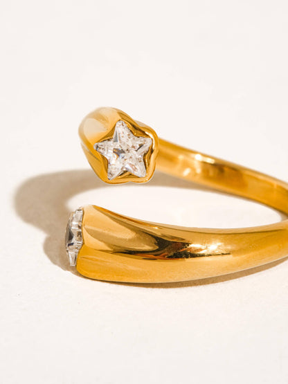 Fenella Double Star Ring | Waterproof Jewelry