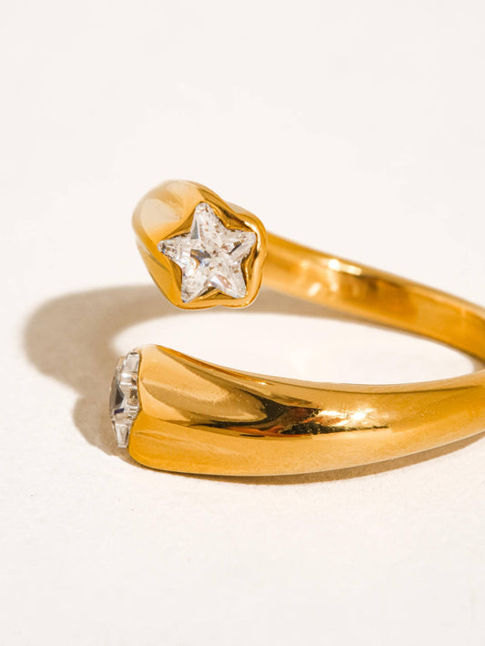 Fenella Double Star Ring | Waterproof Jewelry