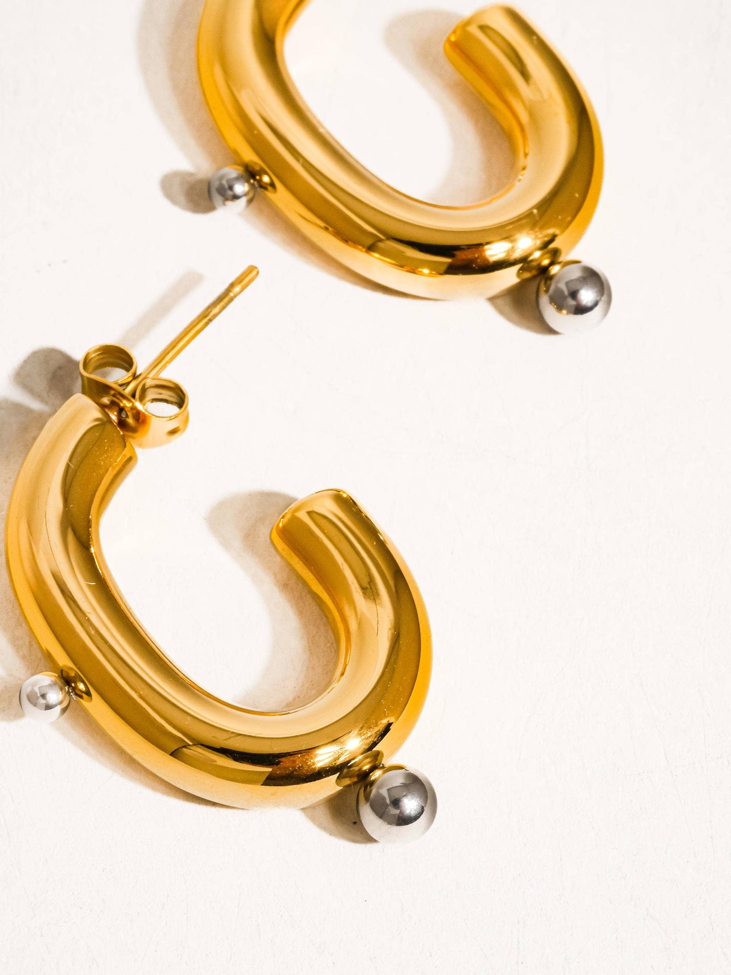 Alsace Mixed Metal Hoop | Waterproof Jewelry