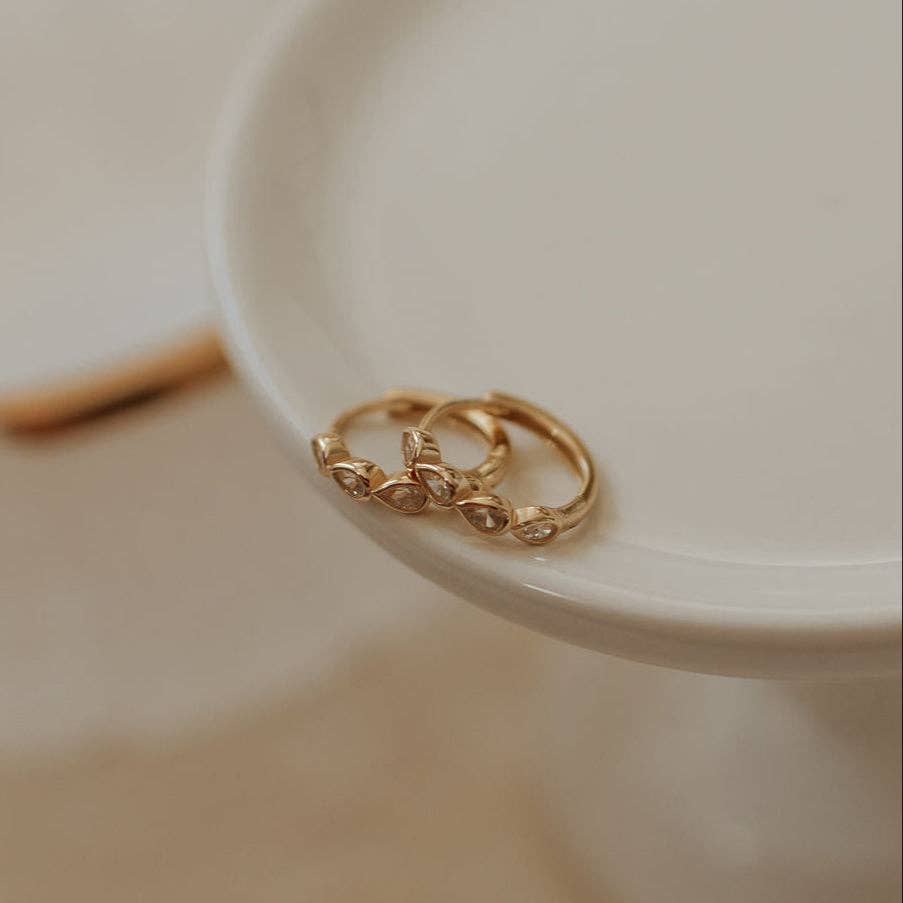 May Raindrop Hoops | Waterproof Jewelry