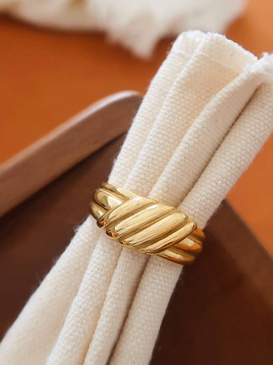 Duvette Twisted Dome Ring | Waterproof Jewelry