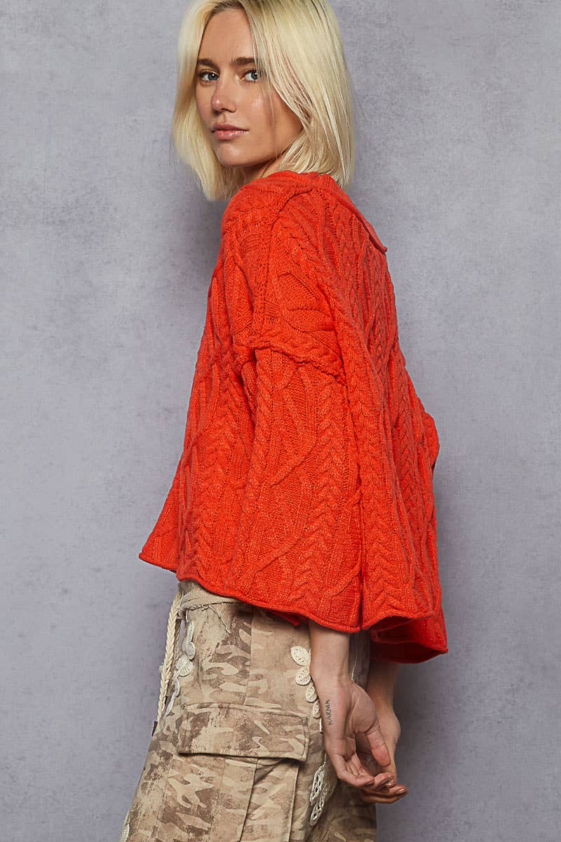Sadie Cable Knit Short Sleeve