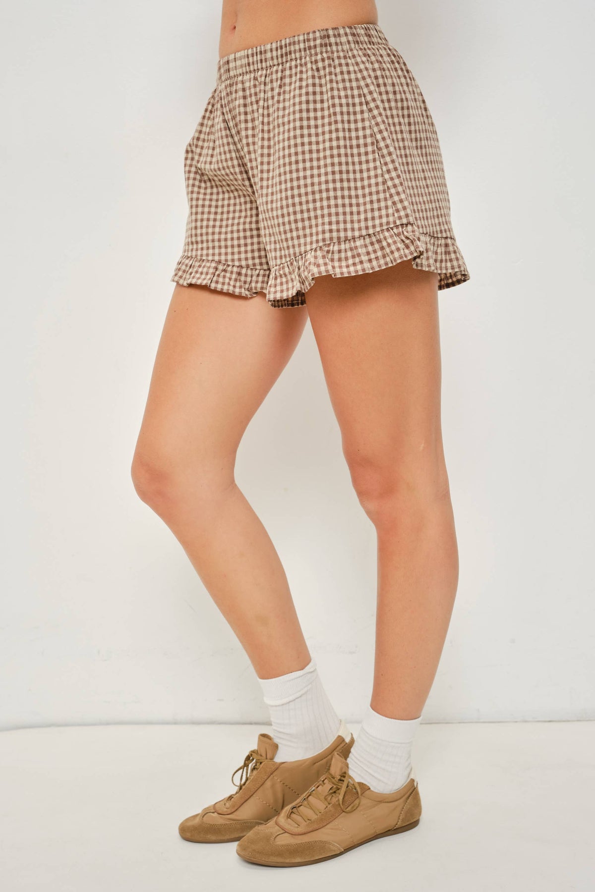 Kora Frill Gingham Shorts