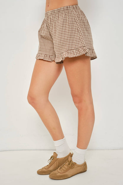 Kora Frill Gingham Shorts
