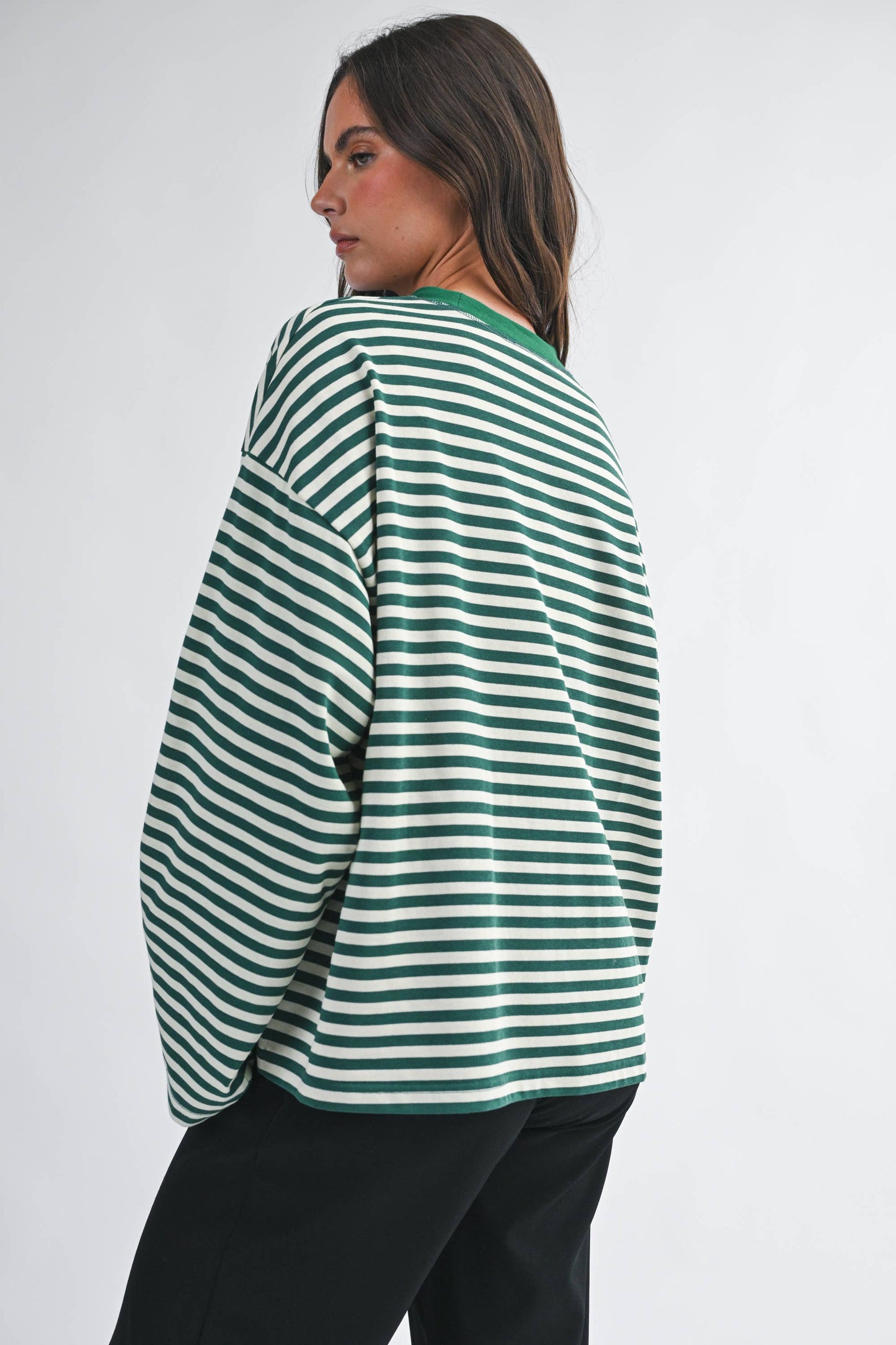 Greta Oversized Stripe Long Sleeve Top