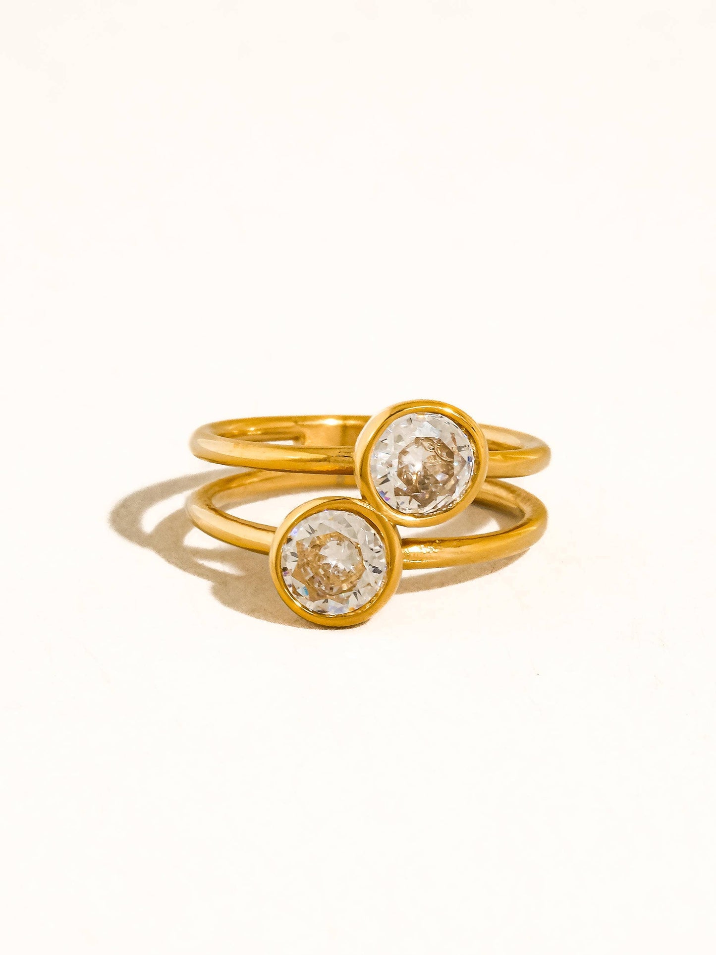 Hollis Double Stone Ring | Waterproof Jewelry