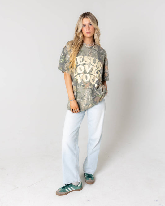 Jesus Loves You | Heavyweight Camo Tee