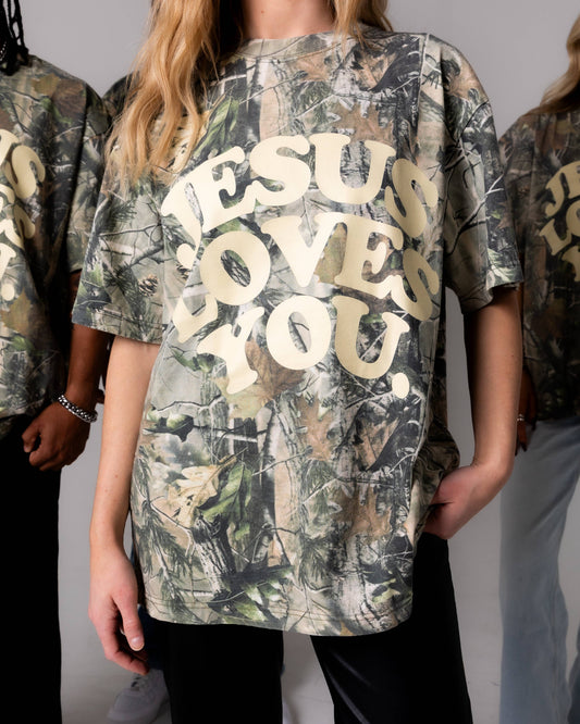 Jesus Loves You | Heavyweight Camo Tee
