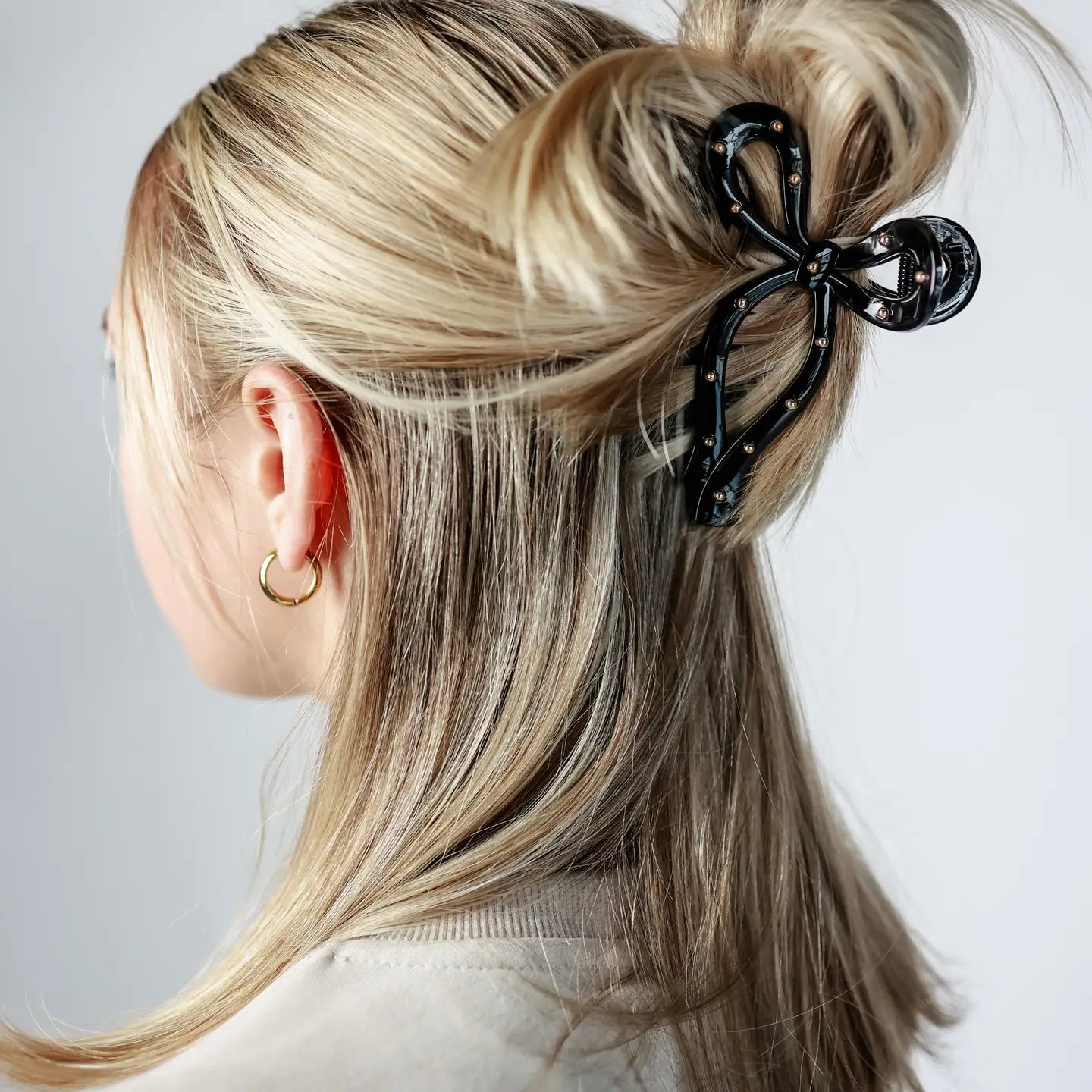 The Studded Bow Clip