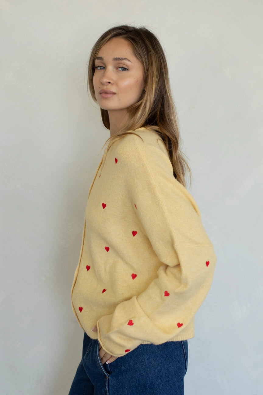 Emma Cardigan | Embroidered Hearts