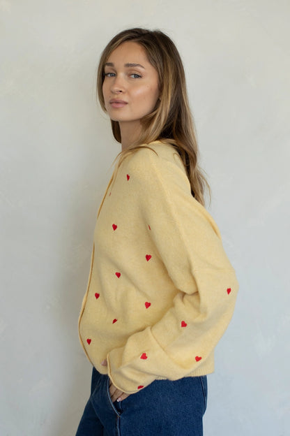Emma Cardigan | Embroidered Hearts