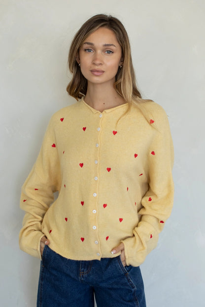 Emma Cardigan | Embroidered Hearts