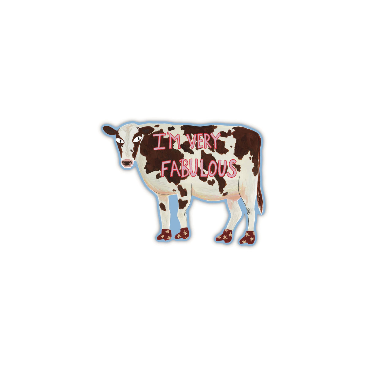 Fabulous Cow Die-Cut Sticker