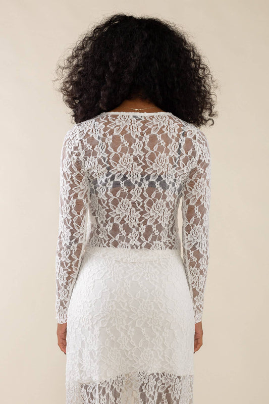 Mae Deadstock Lace Cardigan