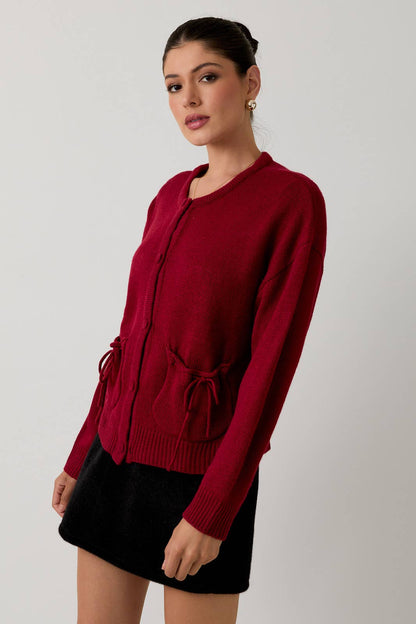 Ruby Bow Cardigan