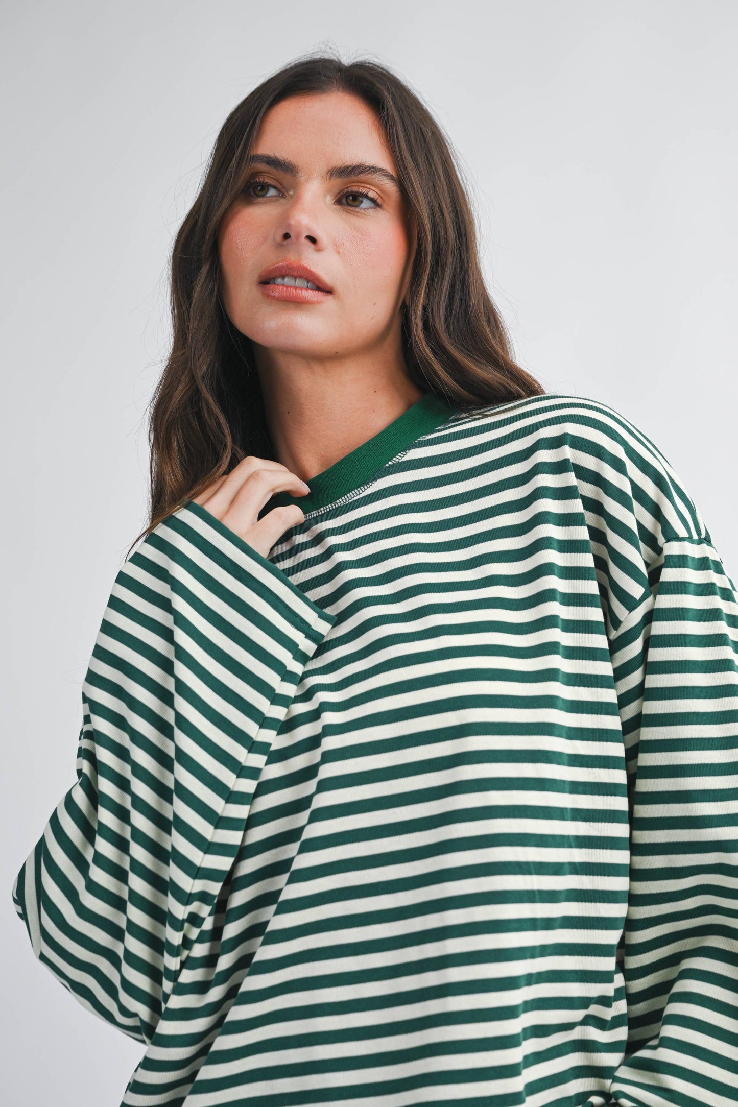 Greta Oversized Stripe Long Sleeve Top