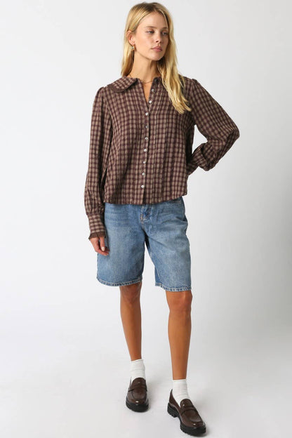 Alexis Plaid Blouse