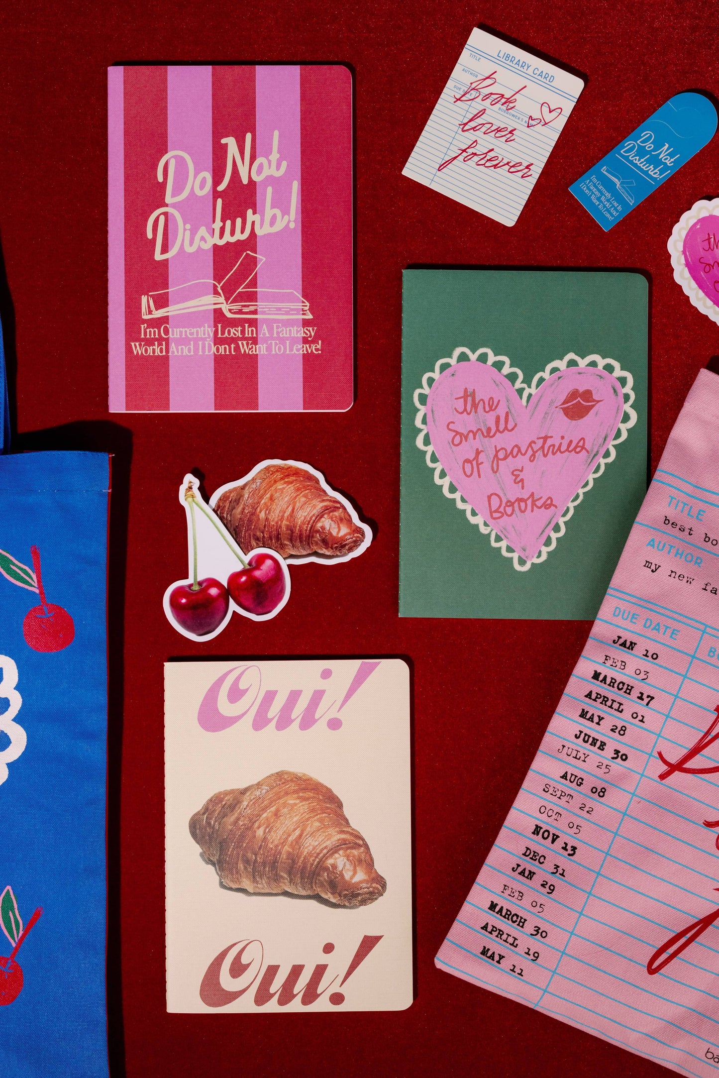 Pastries and Books Rough Draft Notebook Set