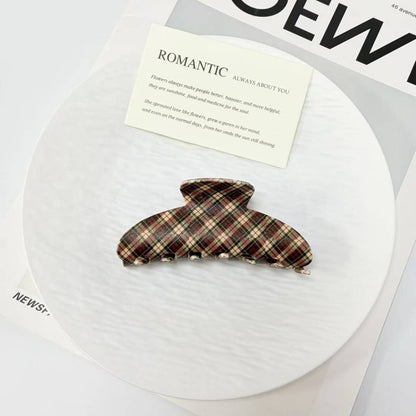 Vintage Plaid Pattern Claw Clip