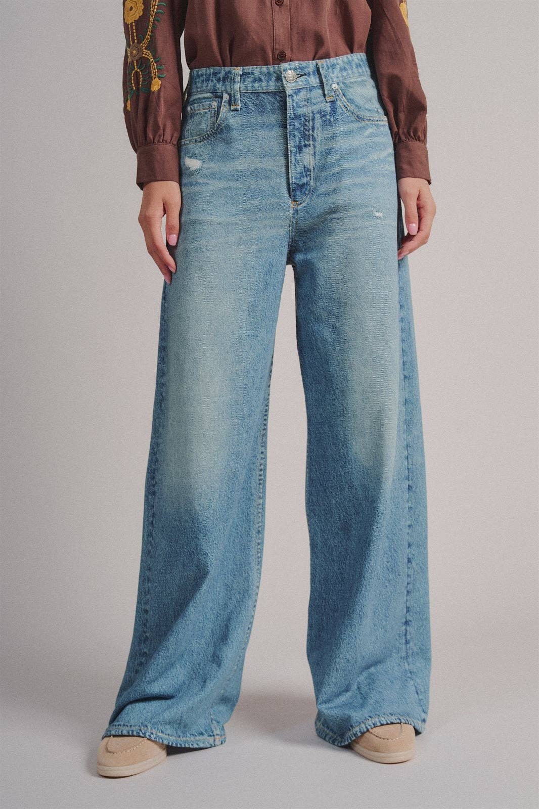 Kallie Faux Denim Sweatpants