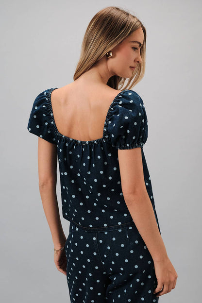 Dani Puff Sleeve Denim Top