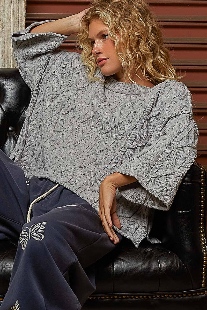 Sadie Cable Knit Short Sleeve
