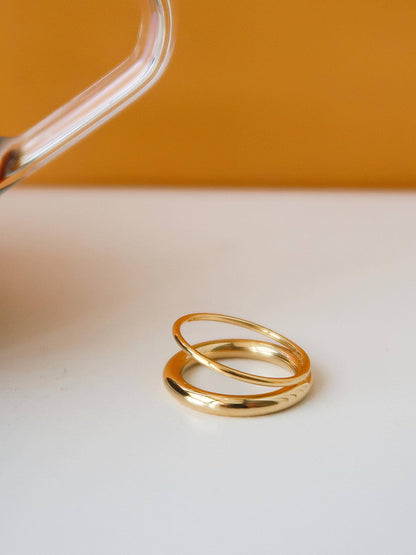 Harvey Double Band Ring | Waterproof Jewelry