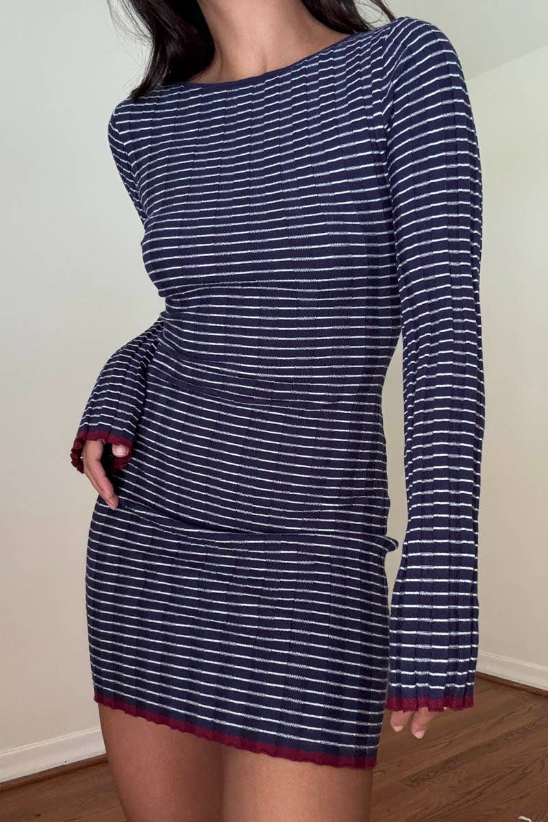 Nellie Knit Long Sleeve Mini Dress