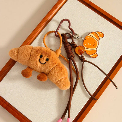 Plush Baguette & Croissant Bag Charm