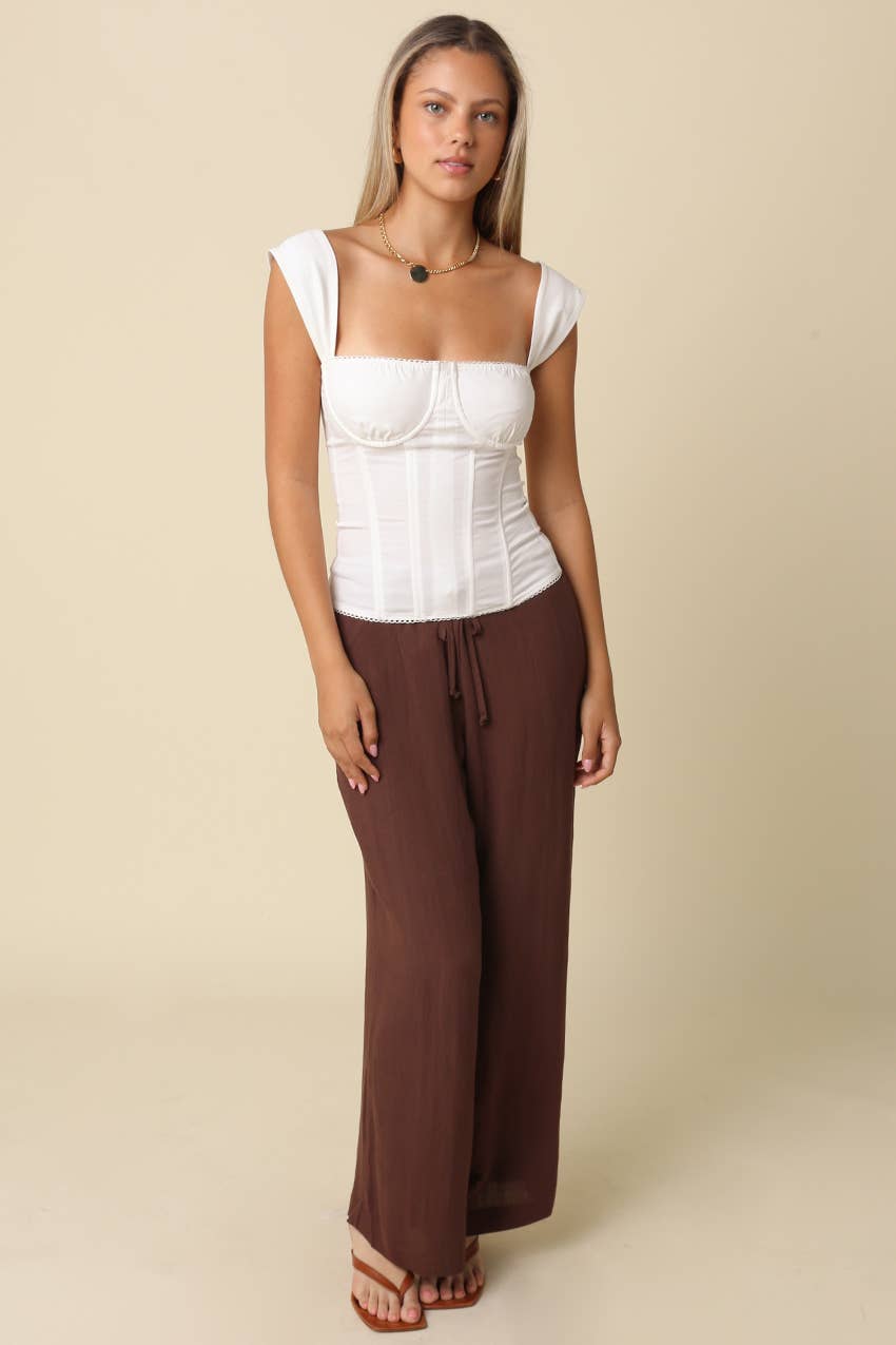 Colleen Structured Square-Neck Top